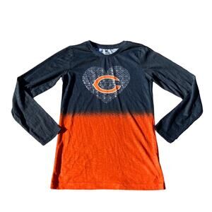 NFL Chicago Bears Girl's XL Long Sleeve 2-tone Graphic T-shirt